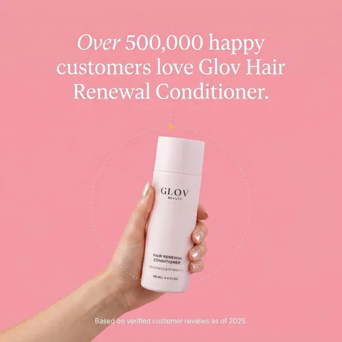 Vista 6 de Glov Beauty Acondicionador renovador capilar con células madre de manzana, colágeno hidrolizado, aceites de argán y coco, té verde y aminoácidos