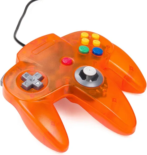 Vista 2 de KIWITATA Classic N64 USB Controller, N64 Wired Remote Emulator Game Controller for Windows XP 7 8 11& MAC & Retropie Orange