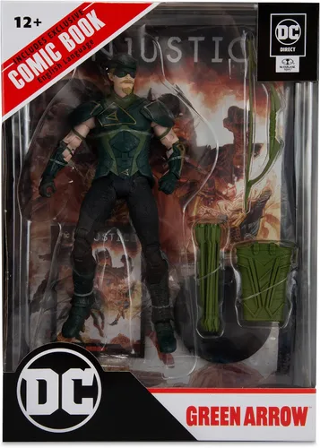 Vista 10 de McFarlane Toys - Figura DC Direct Gaming de 7 pulgadas con cómic - Injustice 2 WV1 - Green Arrow