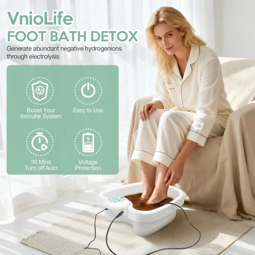 Vista 3 de Máquina de desintoxicación iónica para baño de pies, spa de desintoxicación de pies de iones para uso doméstico, salón de belleza, club de spa