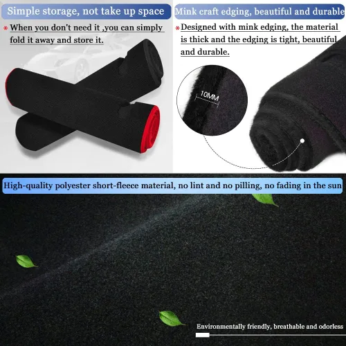 Vista 6 de Cubierta de salpicadero para salpicadero, alfombra personalizada para Toyota RAV4 2013 2014 2015 2016 2017 2018 Accesorios antideslizante protector