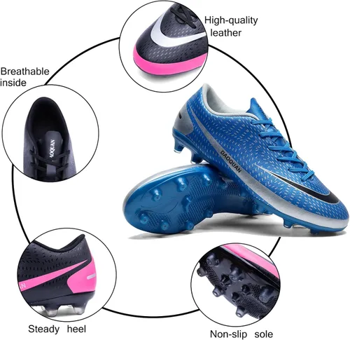 Vista 3 de HaloTeam Zapatos de fútbol para hombre tacos de fútbol de tierra firme para adultos atléticos al aire libre interior zapatos de entrenamiento
