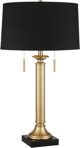 Vista 2 de Wynne - Lámpara de mesa grande de 30 pulgadas, puertos USB duales