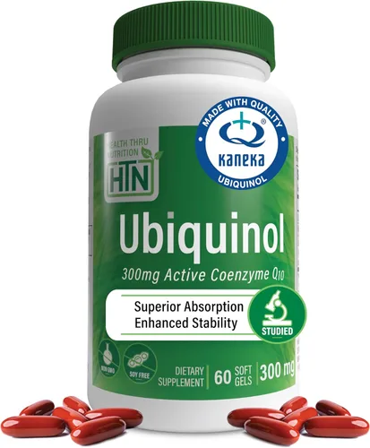 Vista 8 de Health Thru Nutrition Ubiquinol 300 mg 30 cápsulas blandas como Kaneka QH Reduced CoQ-10 Estabilizado - Probado por terceros Biodisponibilidad