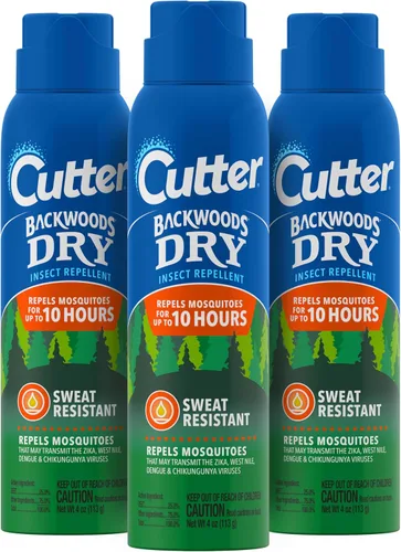 Vista 12 de Cutter Backwoods Repelente de Insectos Seco, Repelente de Mosquitos, Aerosol, 4 oz, Paquete de 12