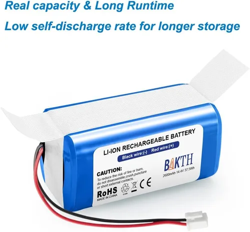 Vista 6 de BAKTH Batería de repuesto RVBAT850 de 14.4V 2600mAh para Shark Ion R75, R85, RV761, RV850C, RV851WV, RV871, RV1000S, RV1100VL, RV1001AE, UR1000SR