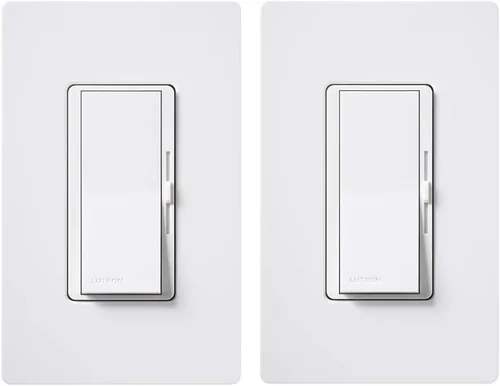Vista 21 de Lutron Diva LED+ Interruptor Regulador de Luz para Bombillas LED Regulables, Halógenas e Incandescentes, 150 Vatios, Unipolar o 3 Vías, Almendra