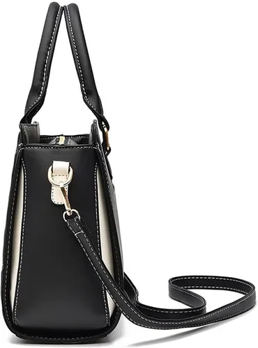 Vista 4 de Bolso tipo bandolera para mujer en cuero bolso de mano hobo bolso de mano de moda bolso de hombro bolso de mensajero bolso de cuero negro