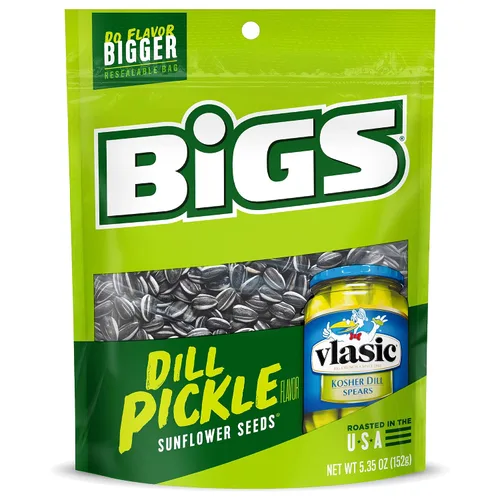 Vista 8 de BIGS Semillas de girasol, sabor a pepinillo de eneldo Vlasic, 5.35 onzas