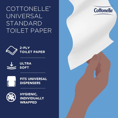 Vista 10 de Rollo de papel higiénico Kimberly-Clark Kleenex Cottonelle 17713, Blanco, 27060