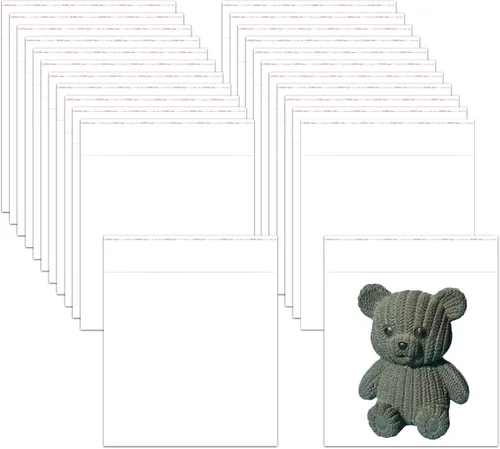 Vista 10 de EachDusto Bolsas de celofán adhesivas de 5 x 5 pulgadas, 100 bolsas de celofán transparentes autoadhesivas de 2 mil, bolsas cuadradas de polietileno
