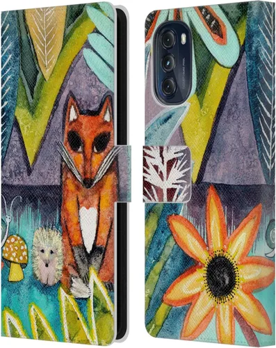 Vista 13 de Head Case Designs Officially Licensed Wyanne Blue Watercolour Bear Animals 2 Leather Book Wallet Case Cover Compatible with Motorola Moto G (2022)