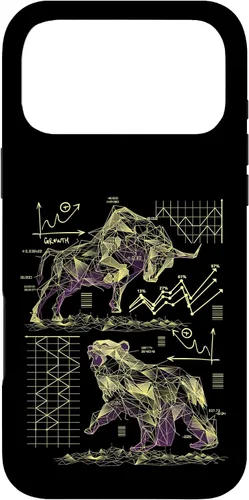 Vista 22 de Shareholder Stock Market Bull vs Bear Stock Trader Case for iPhone 17