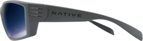 Vista 3 de Native Unisex Sunglasses Matte Black Frame, Green Reflex Lenses, 61MM