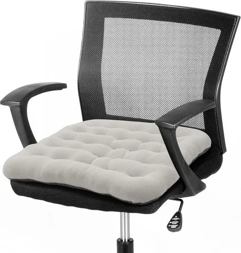 Vista 11 de BUYUE Good Support - Cojín acolchado para silla de oficina, terciopelo suave, cómodo, antideslizante, para escritorio de computadora, silla