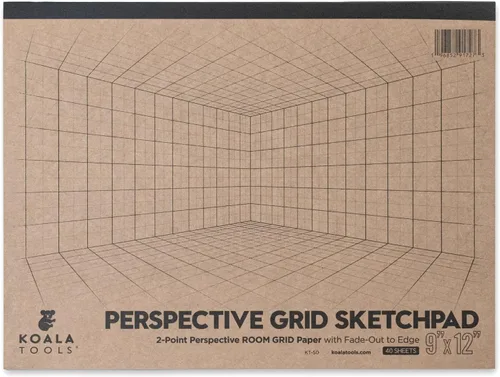 Vista 11 de Koala Tools Bloc grande de dibujo con perspectiva (1 y 2 puntos)