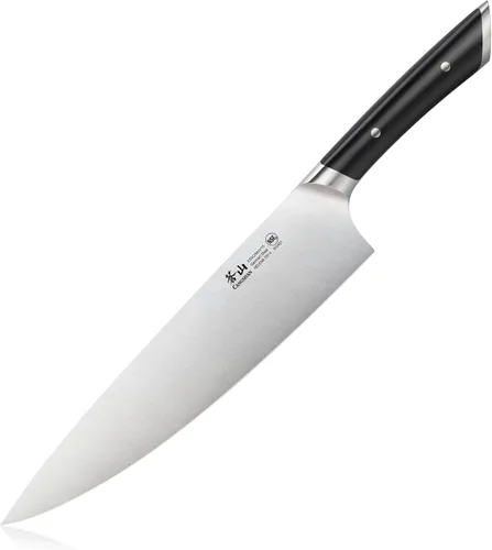 Vista 12 de Cangshan HELENA Series Cuchillo de chef forjado de acero alemán (negro, 8 pulgadas)