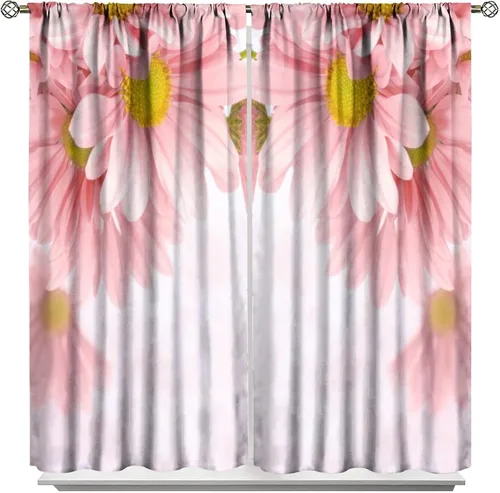 Vista 15 de Cortinas de cocina rústicas y florales, estilo retro, estilo granja, cabaña, casa de campo, margaritas, estilo granja, ventana, puerta