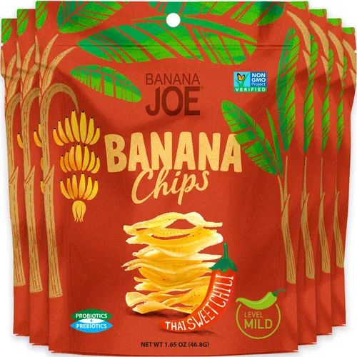 Vista 7 de Banana Joe Chips Prebiótico + Probiótico Sin Gluten + No ingredientes modificados genéticamente Aumenta la absorción de proteínas