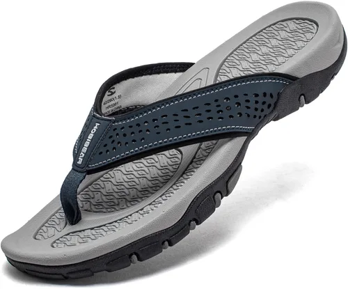 Vista 13 de PowerTRC Sandalias de playa para hombre Sandalias de playa para interiores y exteriores, sandalias deportivas y casuales Negro/Rojo