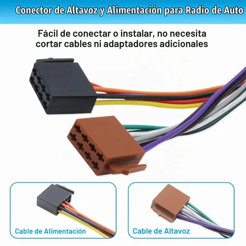 Vista 5 de Arnés de cables de radio estéreo ISO apto para VW BMW