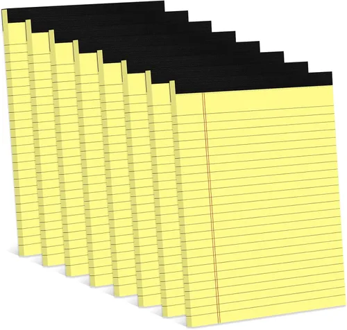 Vista 20 de Blocs de Notas de Color 5x8, Paquete de 48 Blocs Legales Pequeños Rosa 5x8, Blocs de Notas Legales Pequeños con Rayas Universitarias Fácil