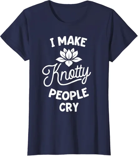 Vista 39 de Camiseta divertida de terapia de masaje I Make Knotty People Cry, Negro, S