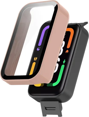 Vista 7 de Senter - Funda protectora de pantalla de vidrio templado integrado compatible con Redmi Smart Band Pro, carcasa rígida de policarbonato ultrafina 6