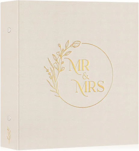 Vista 7 de Lanpn Álbum de fotos de boda de 4 x 6 pulgadas, 2 paquetes, cada paquete tiene capacidad para 50 imágenes, mini álbumes de fotos de boda