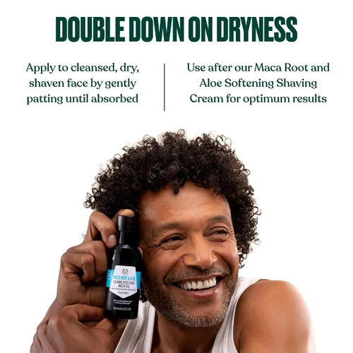 Vista 7 de The Body Shop Gel de agua para después del afeitado de raíz de maca y aloe para hombres, calma y calma, vegano, 5.4 onzas
