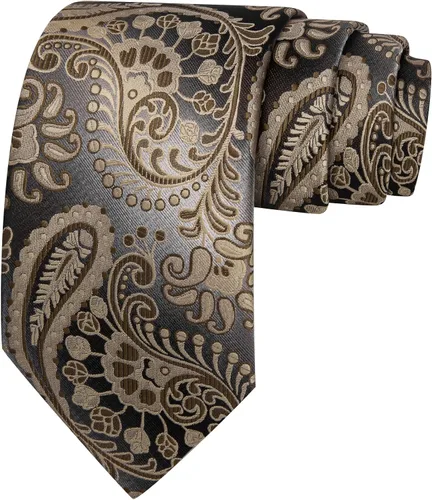 Vista 160 de Barry.Wang - Juego de corbata de seda para hombre, diseño de cachemira, pañuelo y gemelos de bolsillo