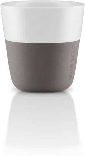 Vista 10 de Eva Solo 2 Tazas Tumbler de Espresso Tazas de Café Tumbler de Porcelana de 3 oz con Agarre Recubierto de Silicona Diseño Danés, Funcionalidad