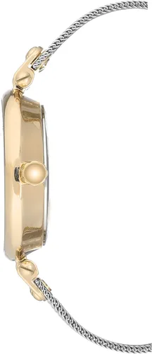 Vista 3 de Anne Klein Reloj de pulsera de malla acentuada con cristal prémium para mujer