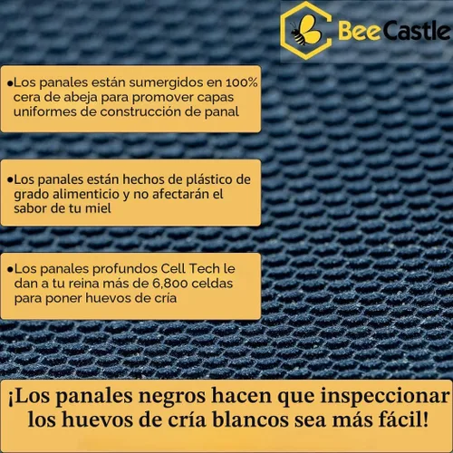 Vista 5 de BeeCastle 10 marcos Langstroth Bee Hive recubierto con 100% cera de abeja, incluye marcos de colmena y bases enceradas