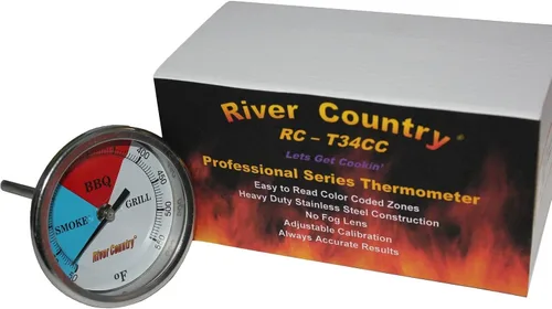 Vista 6 de River Country Barbacoa ajustable de 3 pulgadas (RC-T34CC) Medidor de temperatura de 50 a 550F