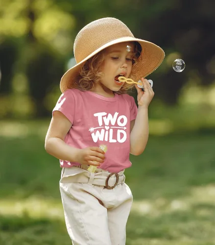 Vista 4 de Two Wild - Camiseta para niña de 2 años de edad, traje de segundo cumpleaños