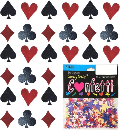 Vista 3 de Mezcla de confeti - Black Jack Casino - Paquete al por menor #8428 QS0