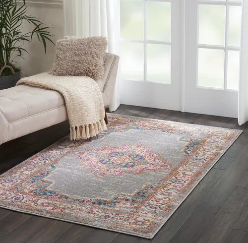 Vista 17 de Nourison Passion Alfombra marfil/negro, de 2 pies 2 pulgadas x 10 pies, fácil de limpiar, no desprende pelo, para habitación, sala, comedor, cocina