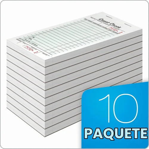 Vista 10 de Adams - bloc para chequear asistencia de invitados, de una carilla, perforado, blanco, 3-2/5 × 6-1/4 pulgadas, 50 hojas, Blanco