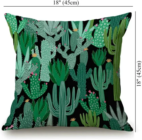 Vista 12 de Solekla Funda de almohada cuadrada de lino y algodón con flores blancas y negras, funda de cojín decorativa para sofá de 18 x 18 pulgadas Sl157