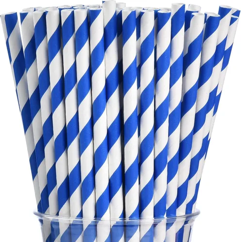 Vista 19 de ALINK - 100 pajitas de papel rayadas en blanco y negro, pajitas desechables biodegradables para Halloween, Navidad, cumpleaños, Año Nuevo