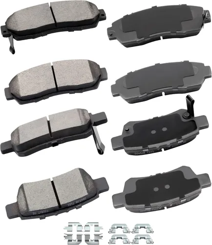Vista 8 de cciyu Juego de pastillas de freno delanteras de cerámica profesional D681 para BMW 530i, 97-03 para BMW 540i, 95 97-01 para BMW 740i, 95-01 para BMW