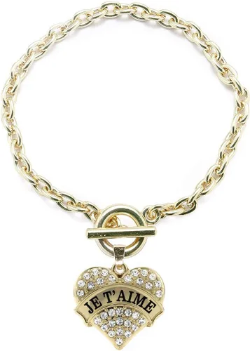 Vista 128 de Inspired Silver - Pulsera de oro con dije de corazón pavé con joyas de circonita cúbica