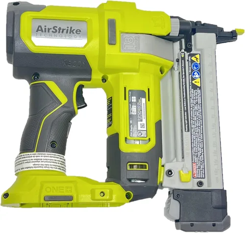 Vista 3 de RYOBI ONE+ Engrapadora inalámbrica AirStrike de calibre 18 de corona estrecha P361 Verde La batería y el cargador se venden por separado