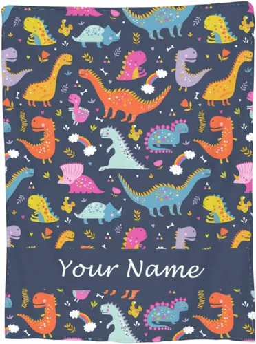 Vista 11 de Manta personalizada con texto de tu nombre, mantas de vellón coloridas personalizadas con huesos de pescado para adultos, niños, familia