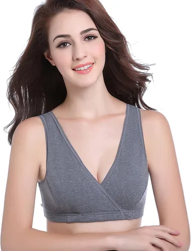Vista 4 de CAKYE Bralette de algodón para lactancia materna, paquete de 3