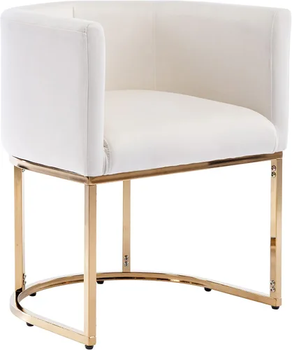 Vista 25 de RIVOVA - Silla tapizada para comedor, silla lateral moderna de barril, sillas tapizadas para comedor, silla cómoda para cocina, silla lateral