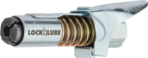 Vista 4 de Acople para pistola engrasadora LockNLube, punta de empalme para acople engrasado Zerk, fácil de colocar y quitar, se mantiene fijo, la grasa queda