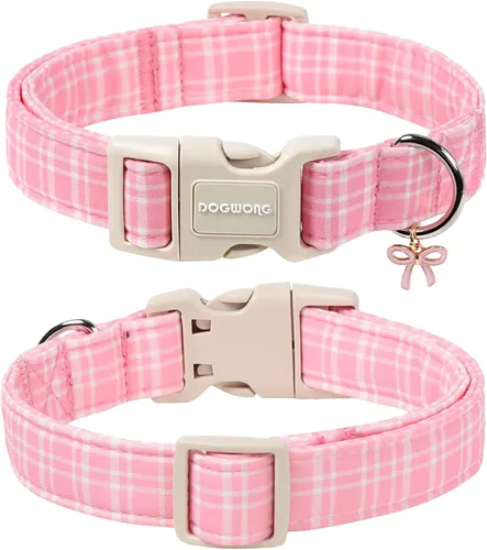 Vista 129 de DOGWONG Collar para perro de San Valentín, collar ajustable de algodón con corazón de caramelo azul, perfecto para perros pequeños a medianos