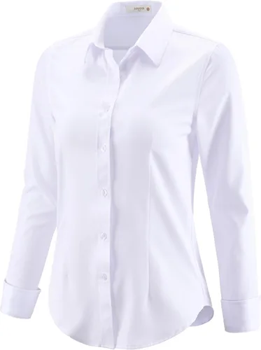 Vista 11 de Camisas con botones para mujer, camisas de vestir de manga larga, elásticas, sin arrugas, para el trabajo, blusas casuales de oficina